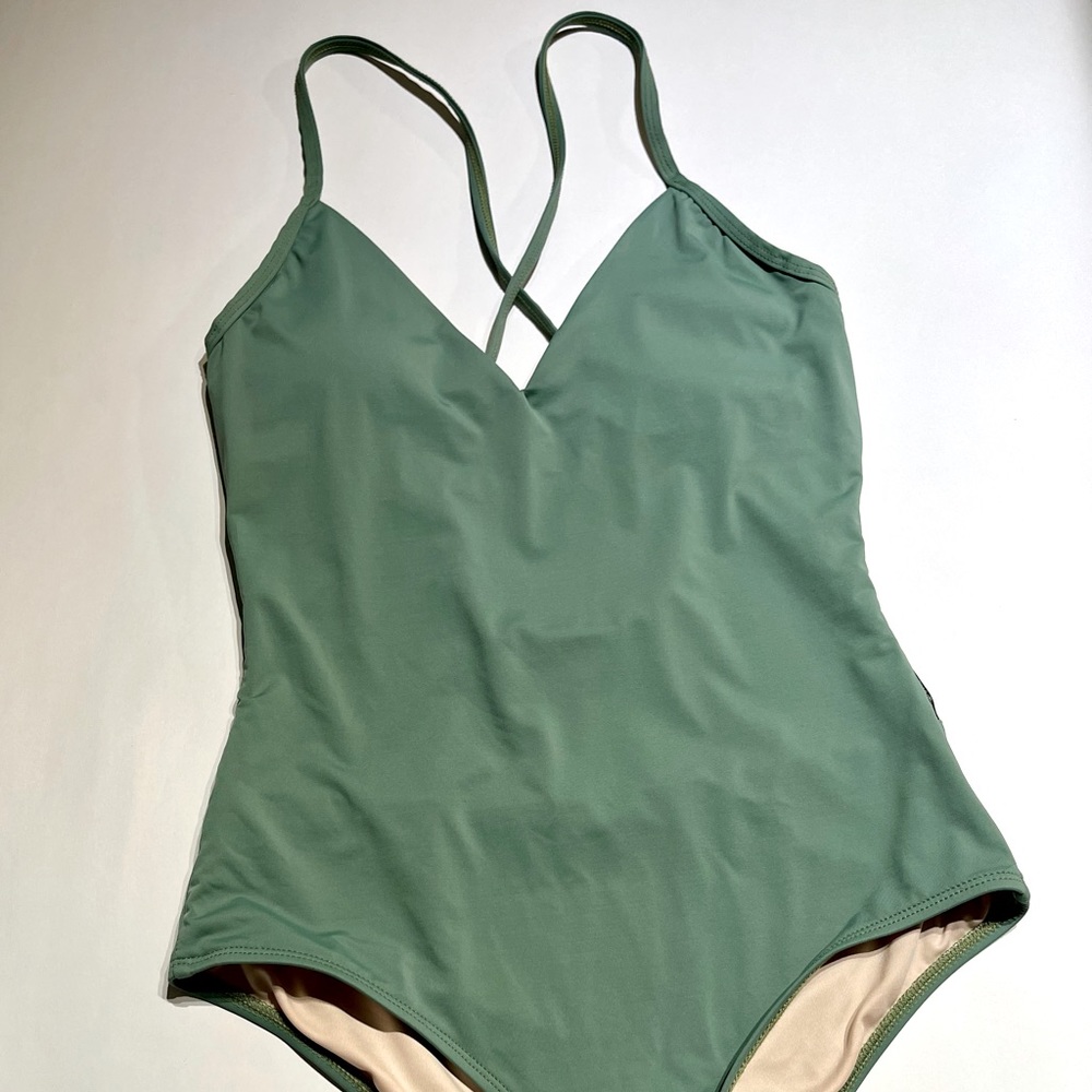 One piece swimsuit.